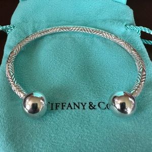 Tiffany Textured Hardwear Ball Cuff Bracelet